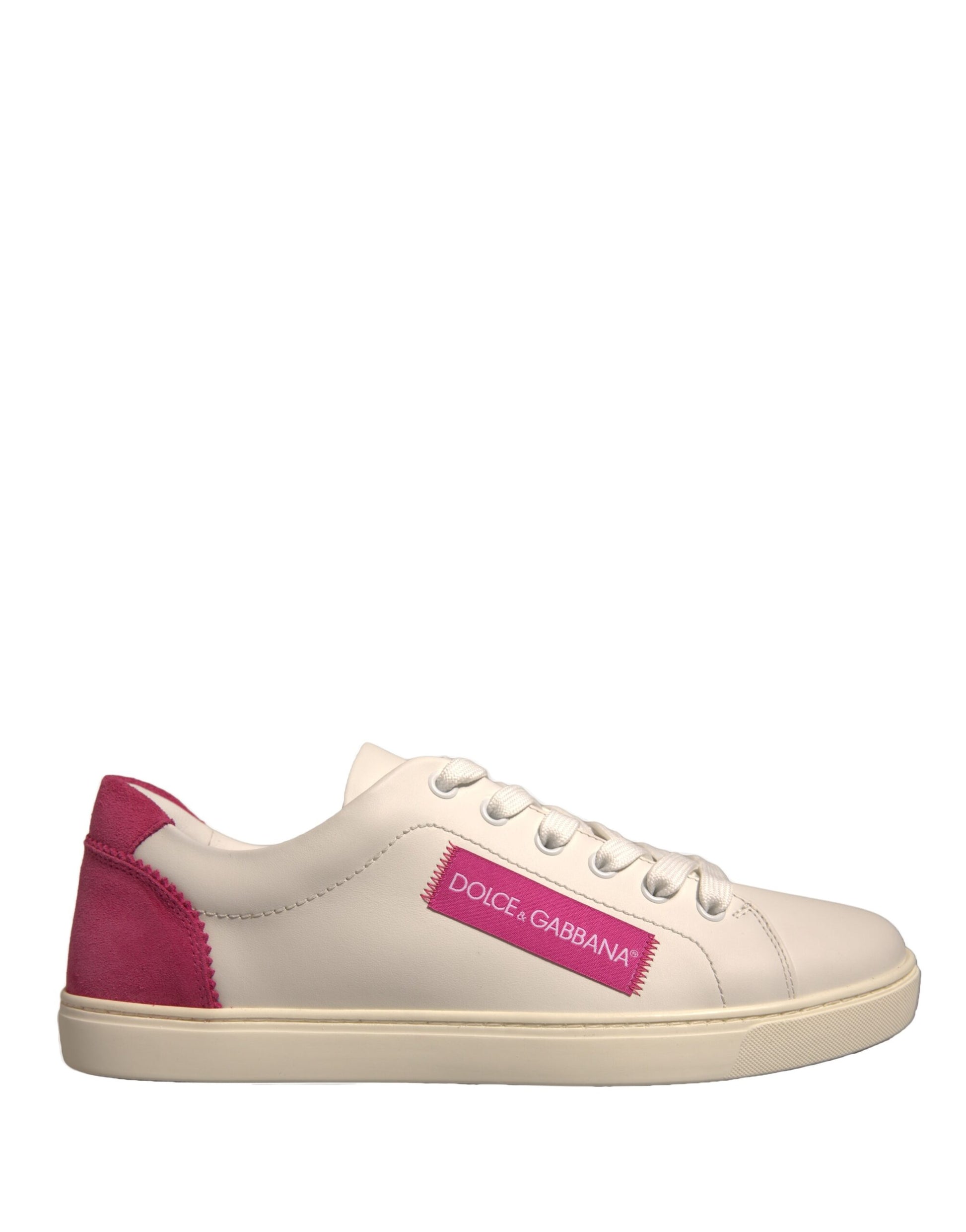 Dolce & Gabbana White Suede Leather Low Top Sneakers Shoes Dolce & Gabbana