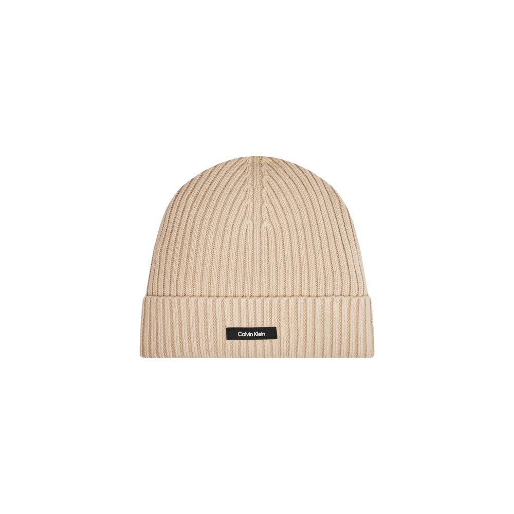 Calvin Klein Beige Organic Cotton Cap Baseball Hat