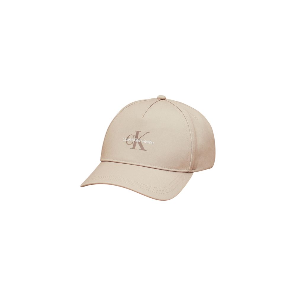 Calvin Klein Jeans Beige Recycled Polyester Cap Baseball Hat