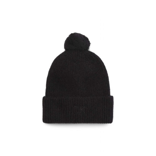 Calvin Klein Black Alpaca Leather Cap Baseball Hat