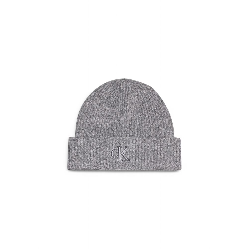 Calvin Klein Gray Marabou Cap Baseball Hat