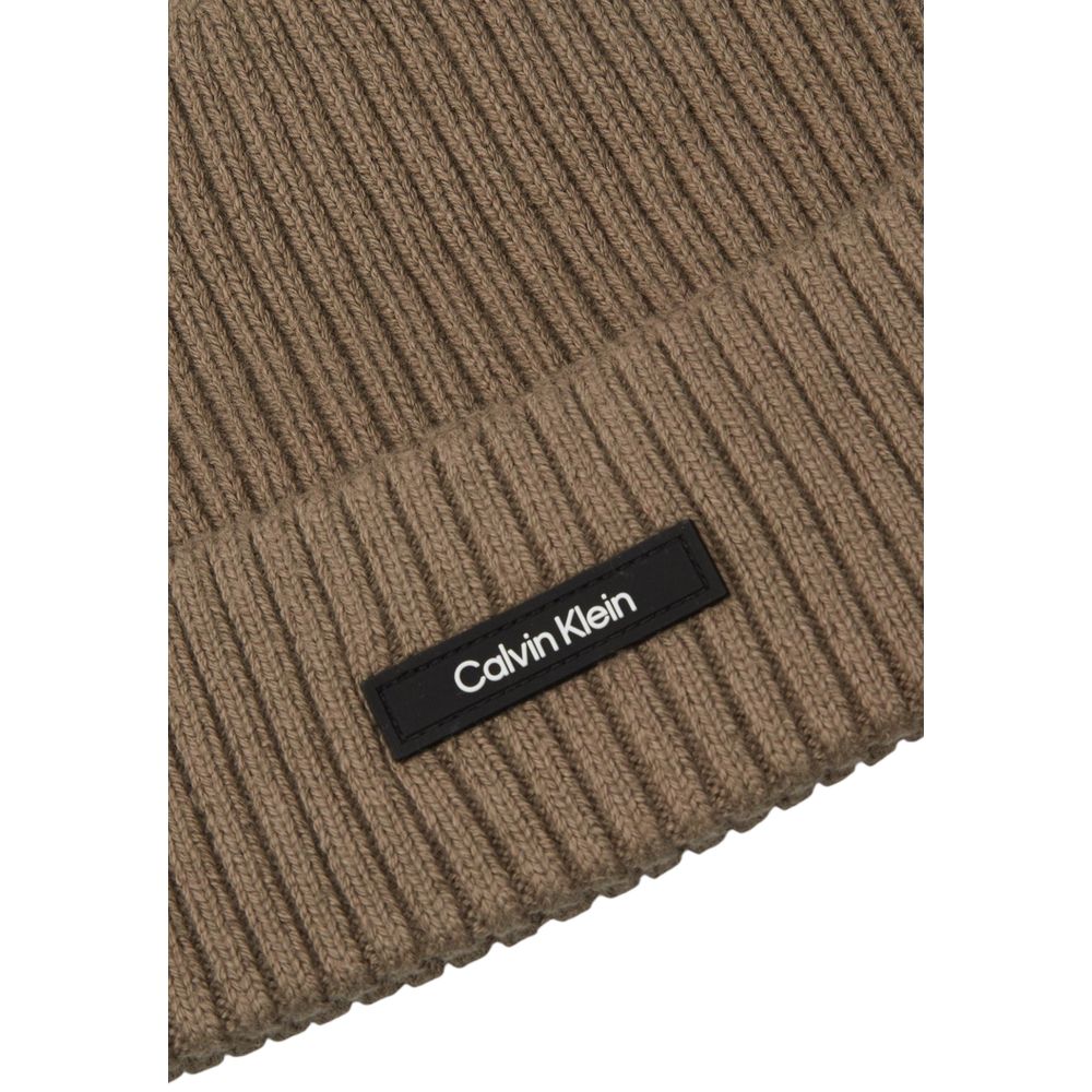 Calvin Klein Beige Organic Cotton Cap Baseball Hat