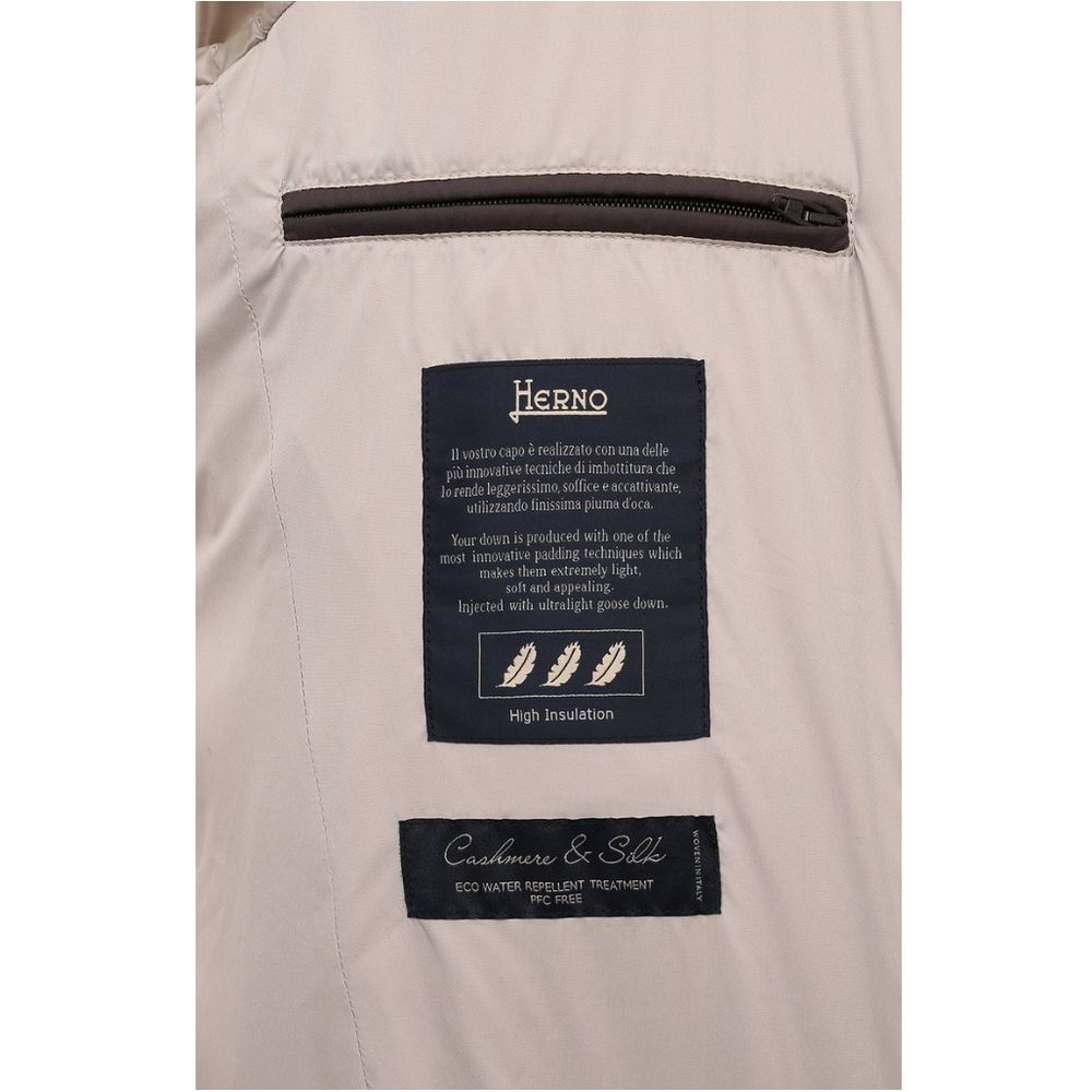 Herno Beige Silk Jacket Herno