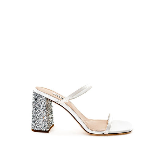 Miu Miu White Silk Sandal Miu Miu
