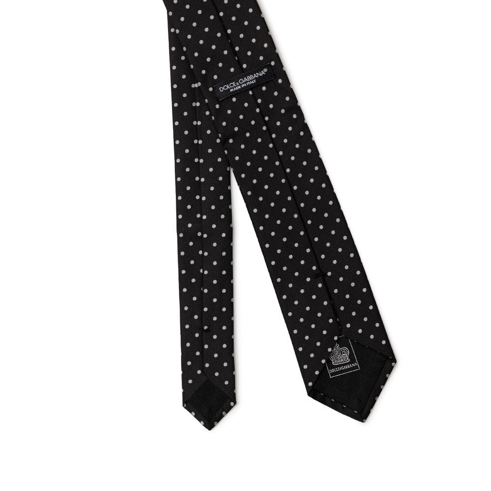 Dolce & Gabbana Black Silk Ties & Bowty Dolce & Gabbana