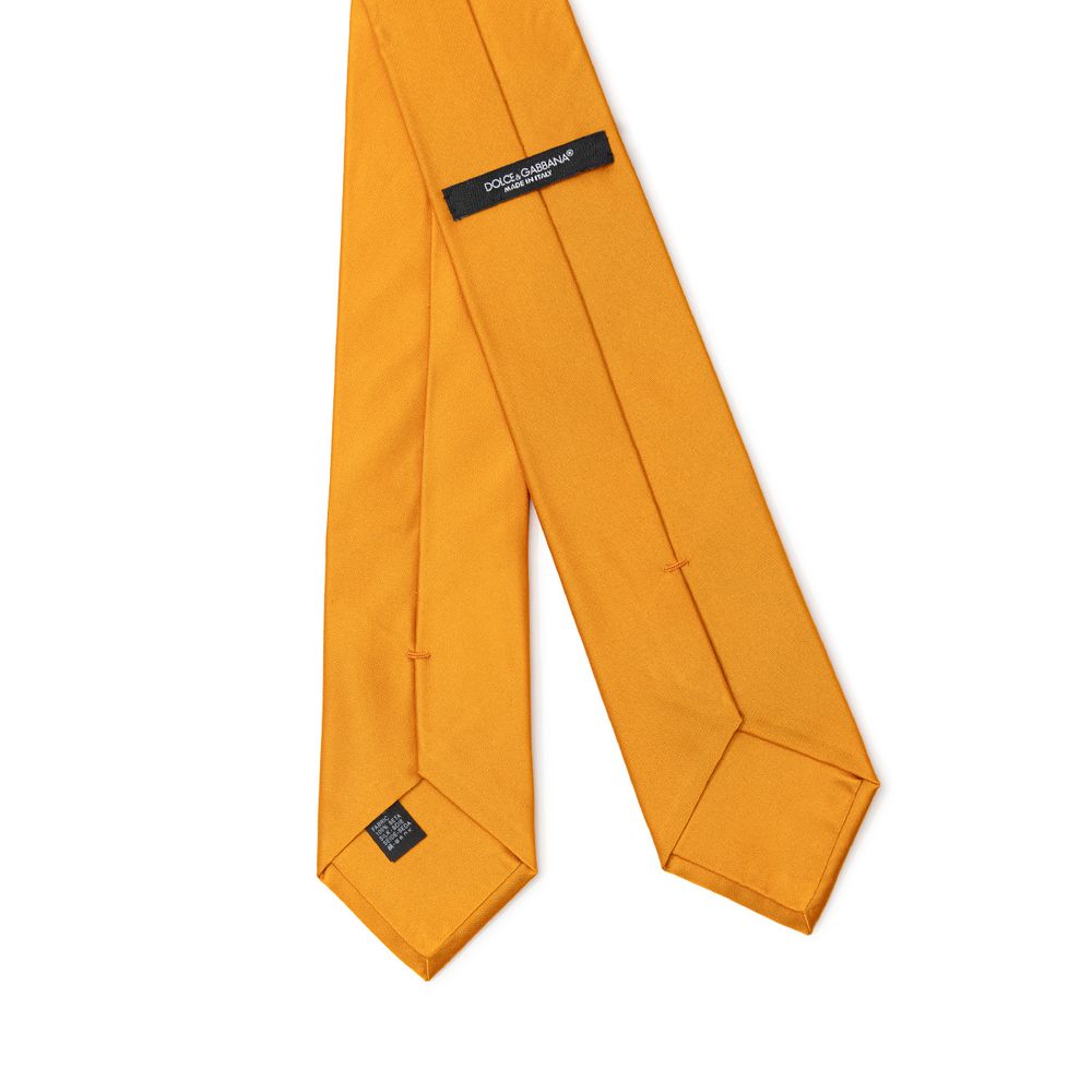 Dolce & Gabbana Orange Silk Ties & Bowty Dolce & Gabbana