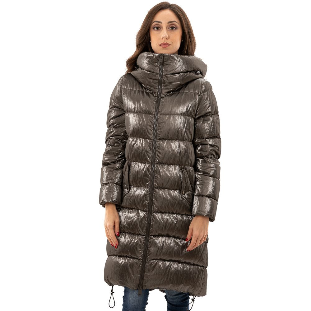 Herno Silver Viscose Jackets & Coat Herno