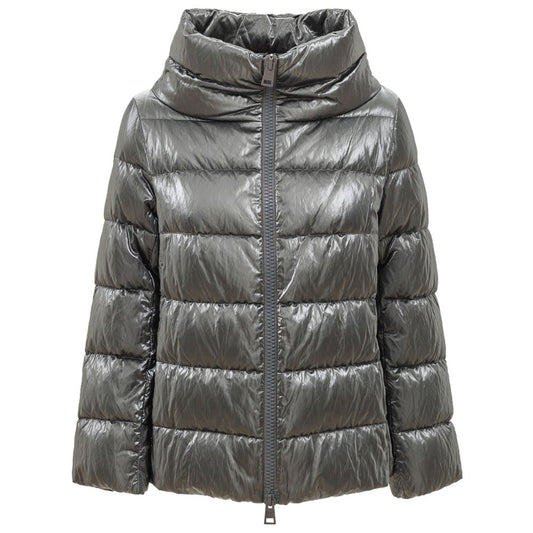 Herno Silver Viscose Jackets & Coat Herno