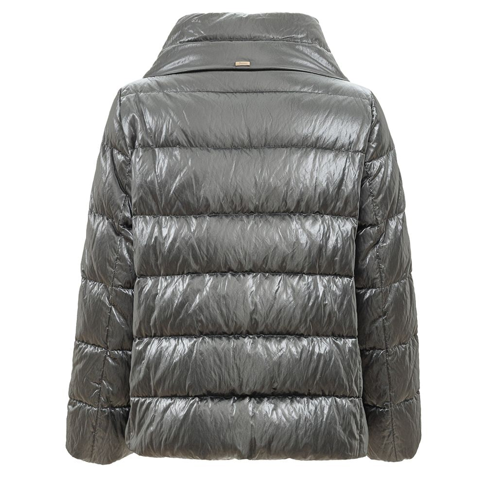 Herno Silver Viscose Jackets & Coat Herno