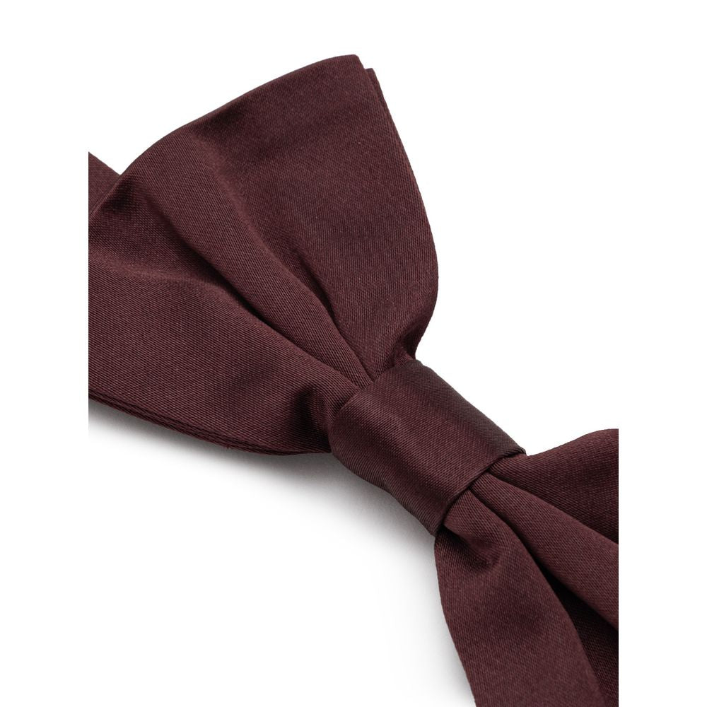 Dolce & Gabbana Burgundy Silk Bowty Dolce & Gabbana