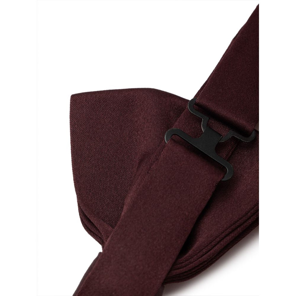 Dolce & Gabbana Burgundy Silk Bowty Dolce & Gabbana