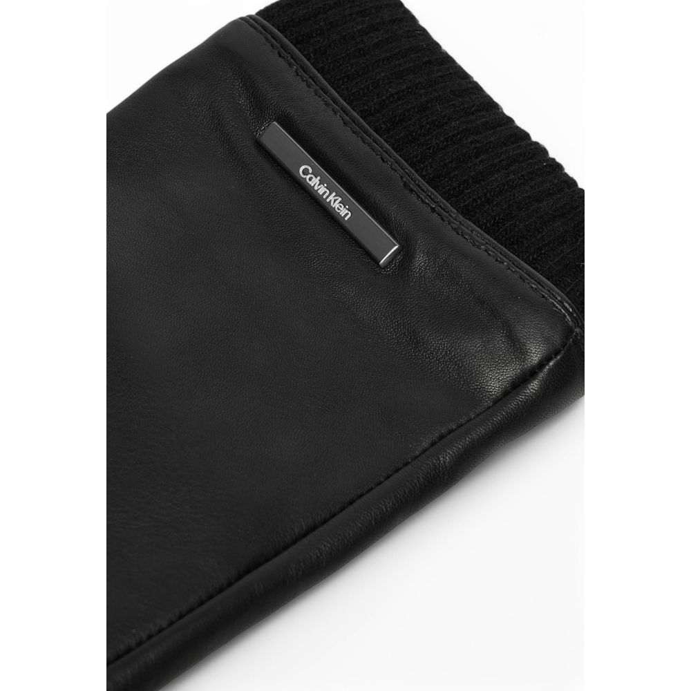 Calvin Klein Black Leather Glove Calvin Klein