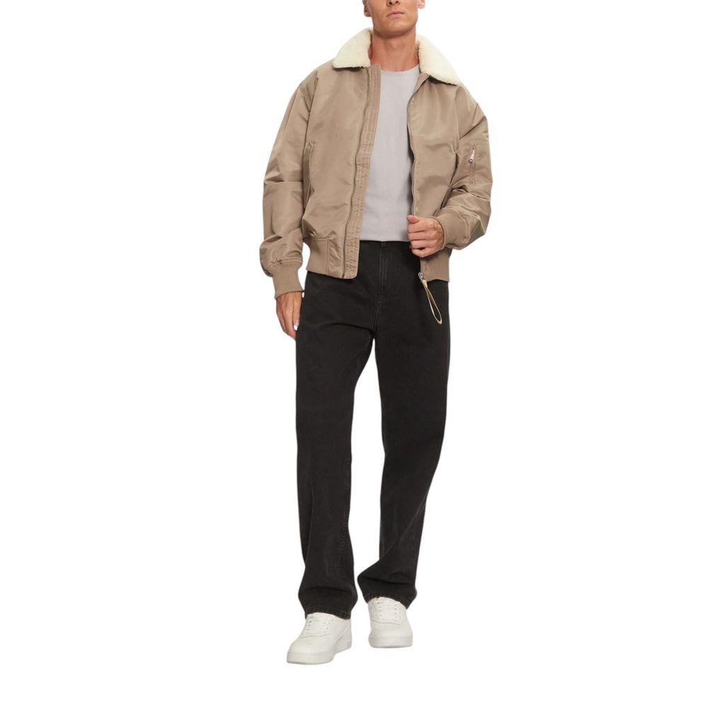 Calvin Klein Jeans Beige Recycled Polyamide Jackets & Coat Calvin Klein Jeans