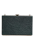 Dolce & Gabbana Black Leather Clutch Evening Crossbody Bag - Eljoys Fashion 