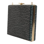 Dolce & Gabbana Black Leather Clutch Evening Crossbody Bag