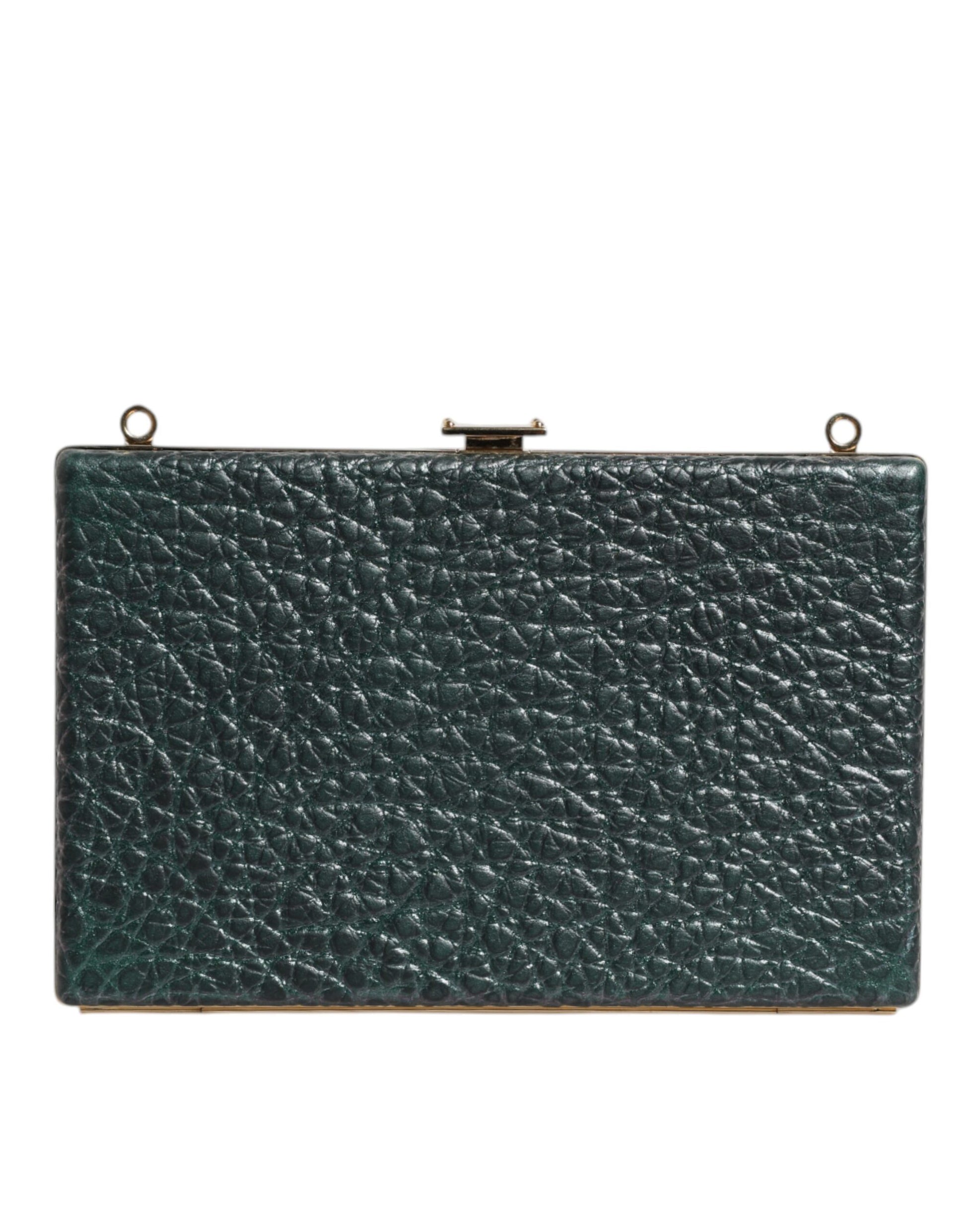 Dolce & Gabbana Black Leather Clutch Evening Crossbody Bag Dolce & Gabbana