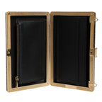 Dolce & Gabbana Black Leather Clutch Evening Crossbody Bag