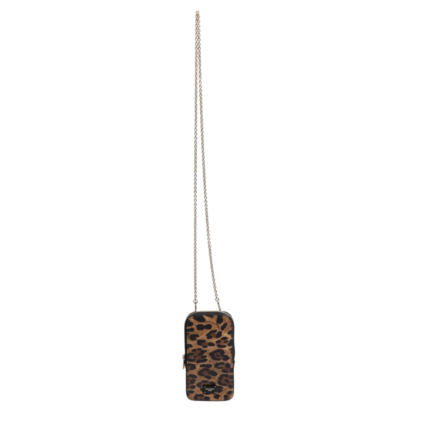 Dolce & Gabbana Brown Leopard Print Dauphine Leather Zip Around Wallet Dolce & Gabbana