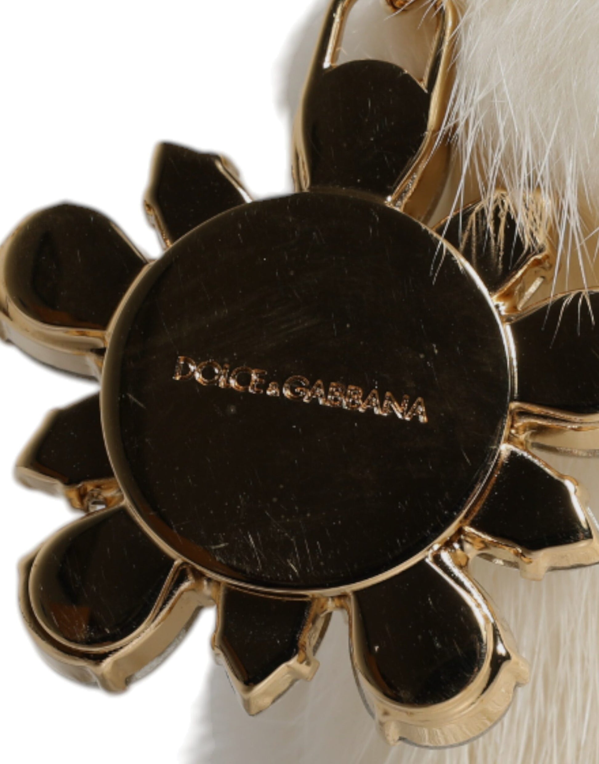 Dolce & Gabbana White Fur Handbag Clutch Purse Pouch Bag Dolce & Gabbana