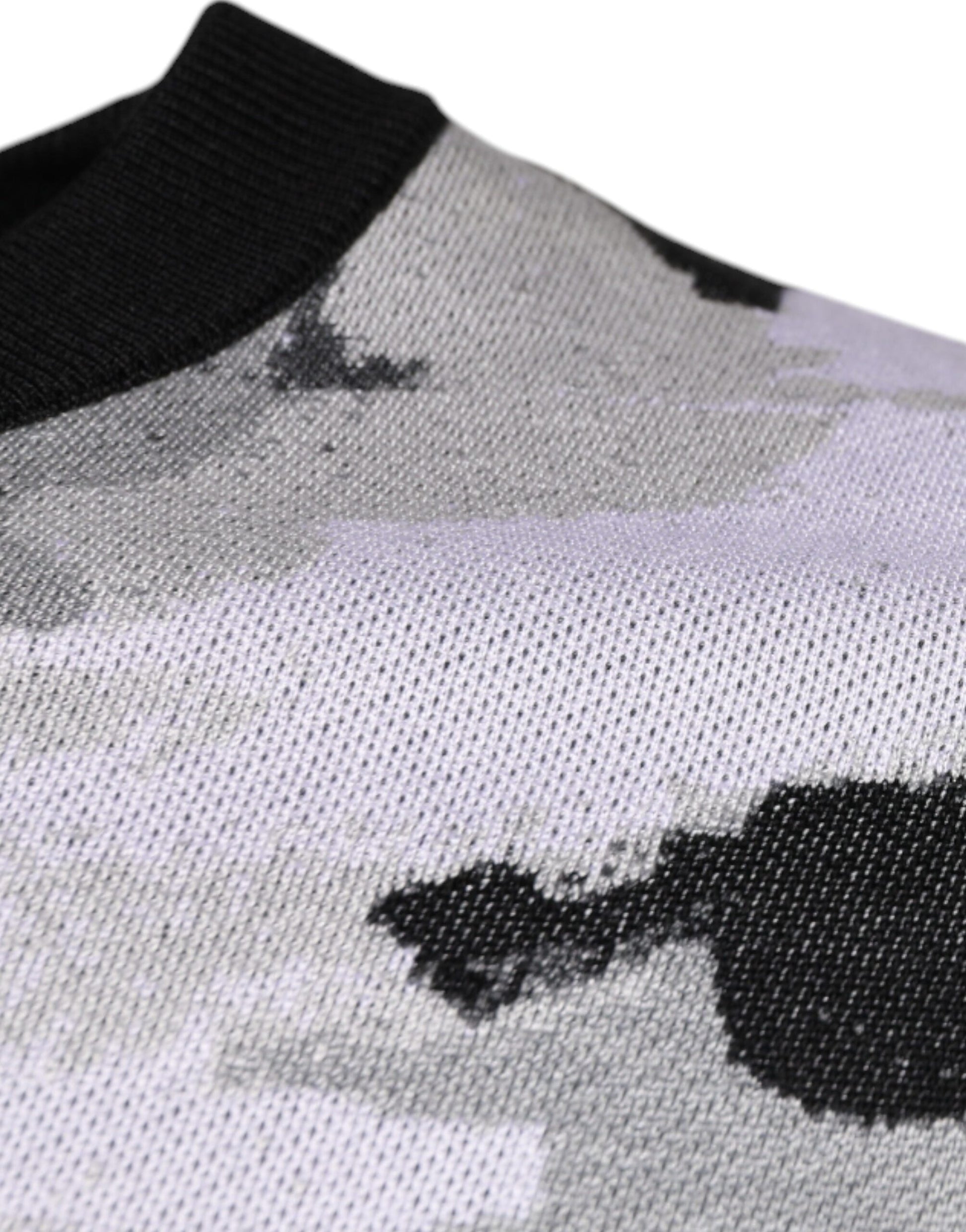 Dolce & Gabbana Multicolor Camouflage Crew Neck Men Pullover Sweater Dolce & Gabbana