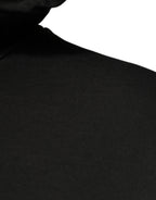 Dolce & Gabbana Black Cotton Hooded DG Shield Pullover Sweater - Eljoys Fashion 