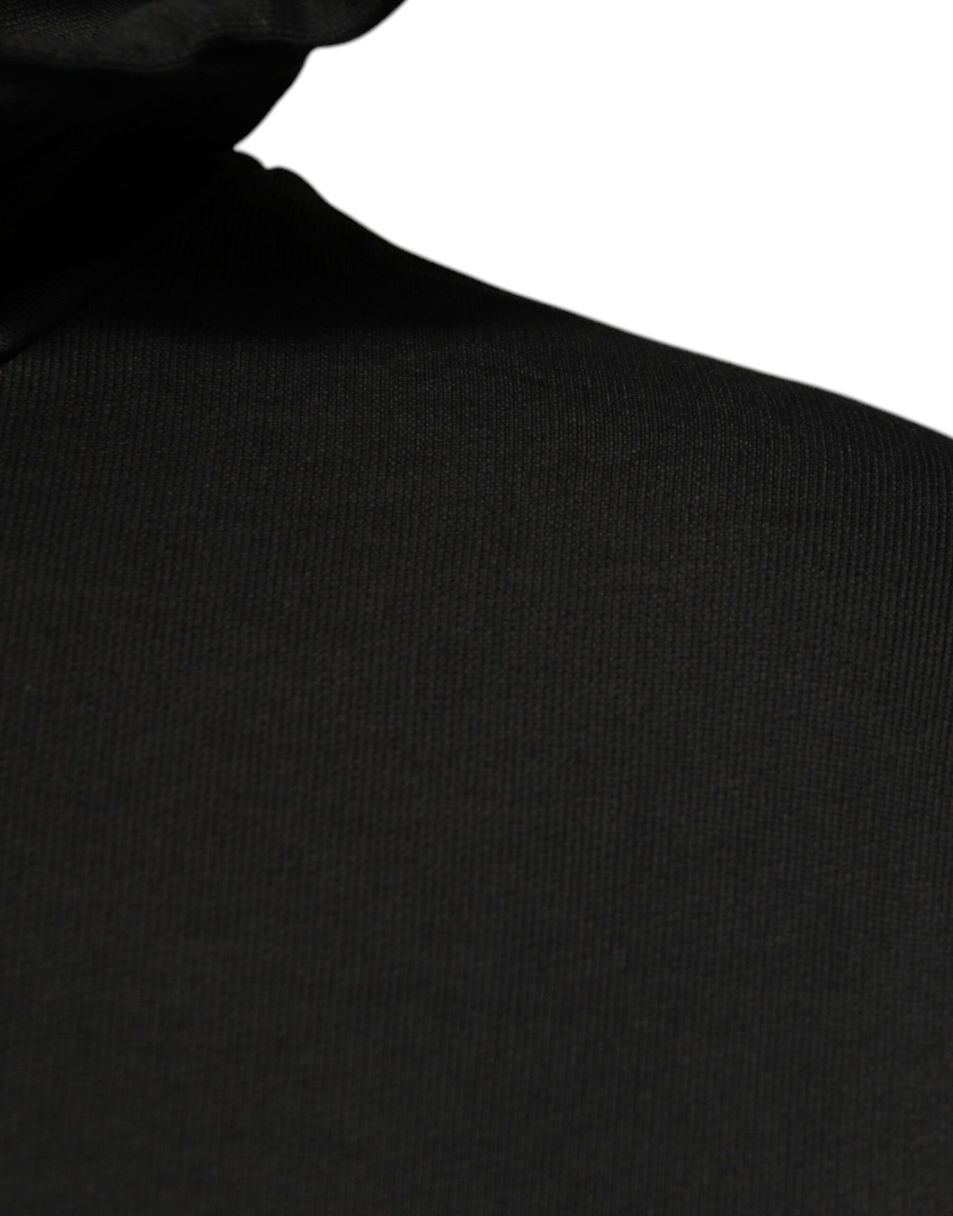 Dolce & Gabbana Black Cotton Hooded DG Shield Pullover Sweater Dolce & Gabbana