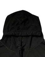Dolce & Gabbana Black Cotton Hooded DG Shield Pullover Sweater - Eljoys Fashion 