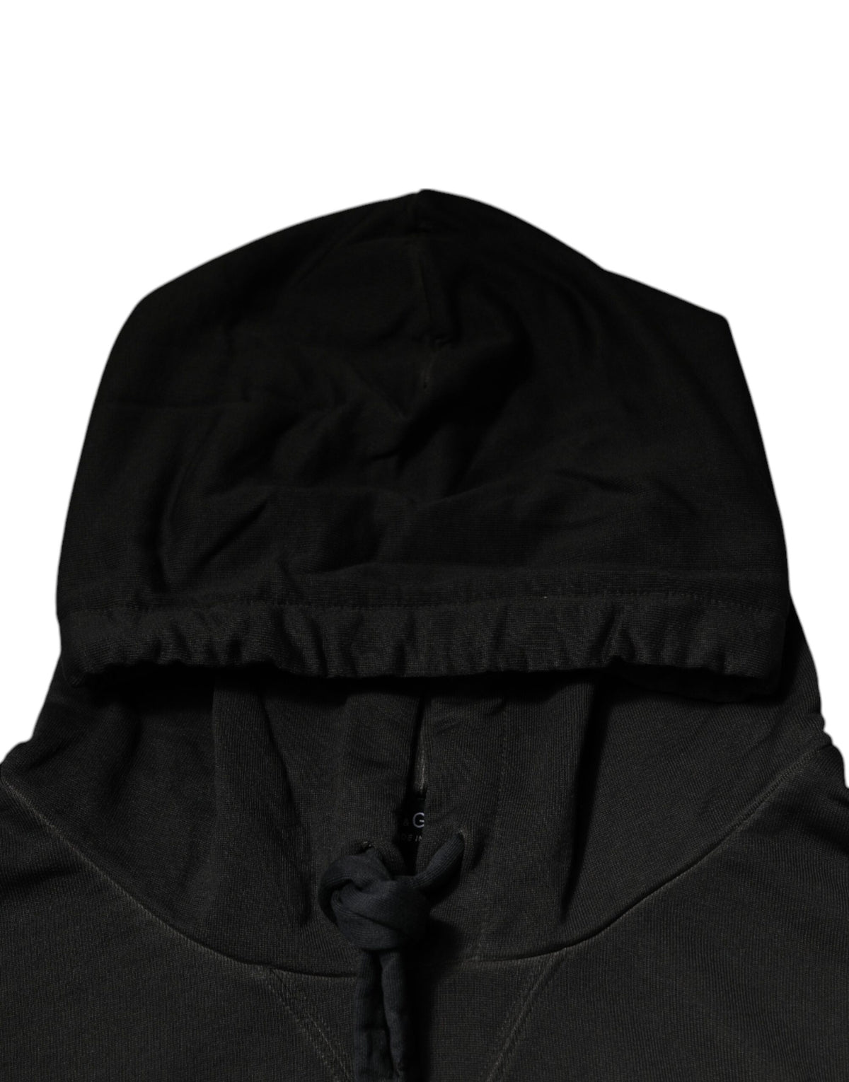 Dolce & Gabbana Black Cotton Hooded DG Shield Pullover Sweater - Eljoys Fashion 