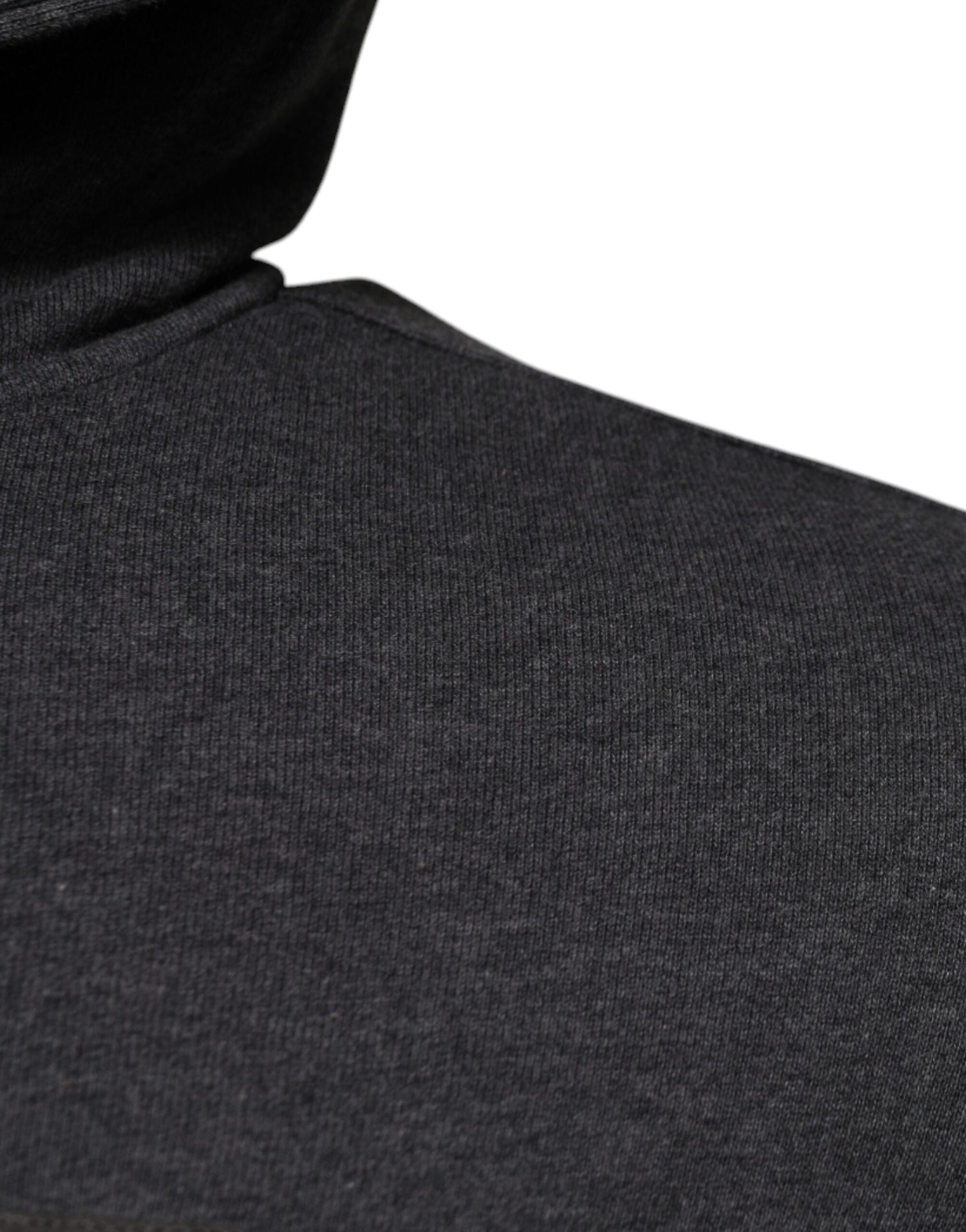 Dolce & Gabbana Gray Logo Full Zip Hooded Sweatshirt Sweater Dolce & Gabbana