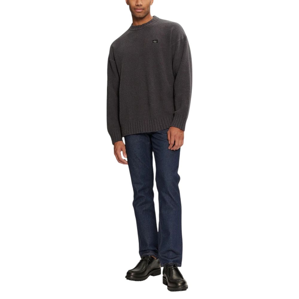 Calvin Klein Jeans Gray Cotton Sweater Calvin Klein Jeans