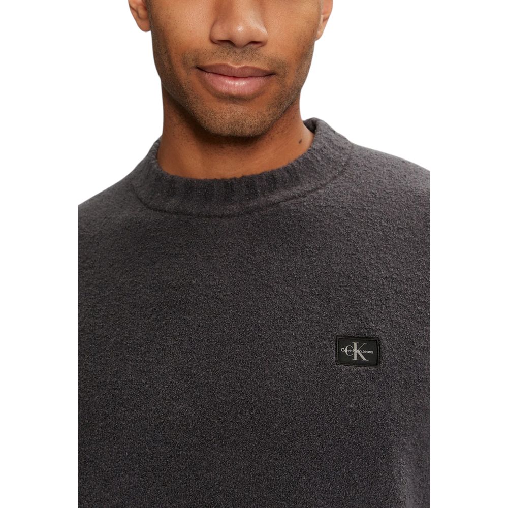 Calvin Klein Jeans Gray Cotton Sweater Calvin Klein Jeans