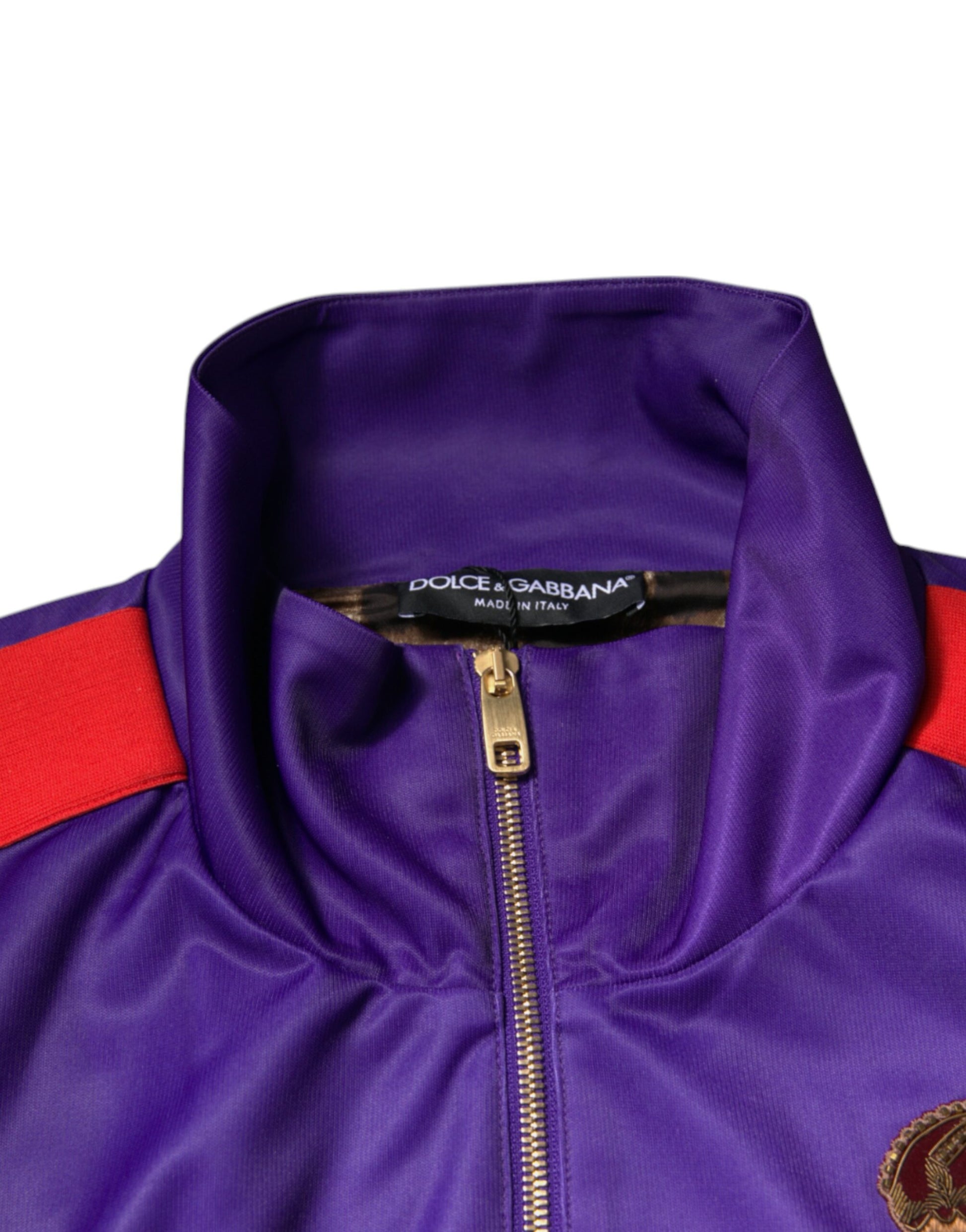 Dolce & Gabbana Purple Year Of The Pig Full Zip Bomber Sweater Dolce & Gabbana