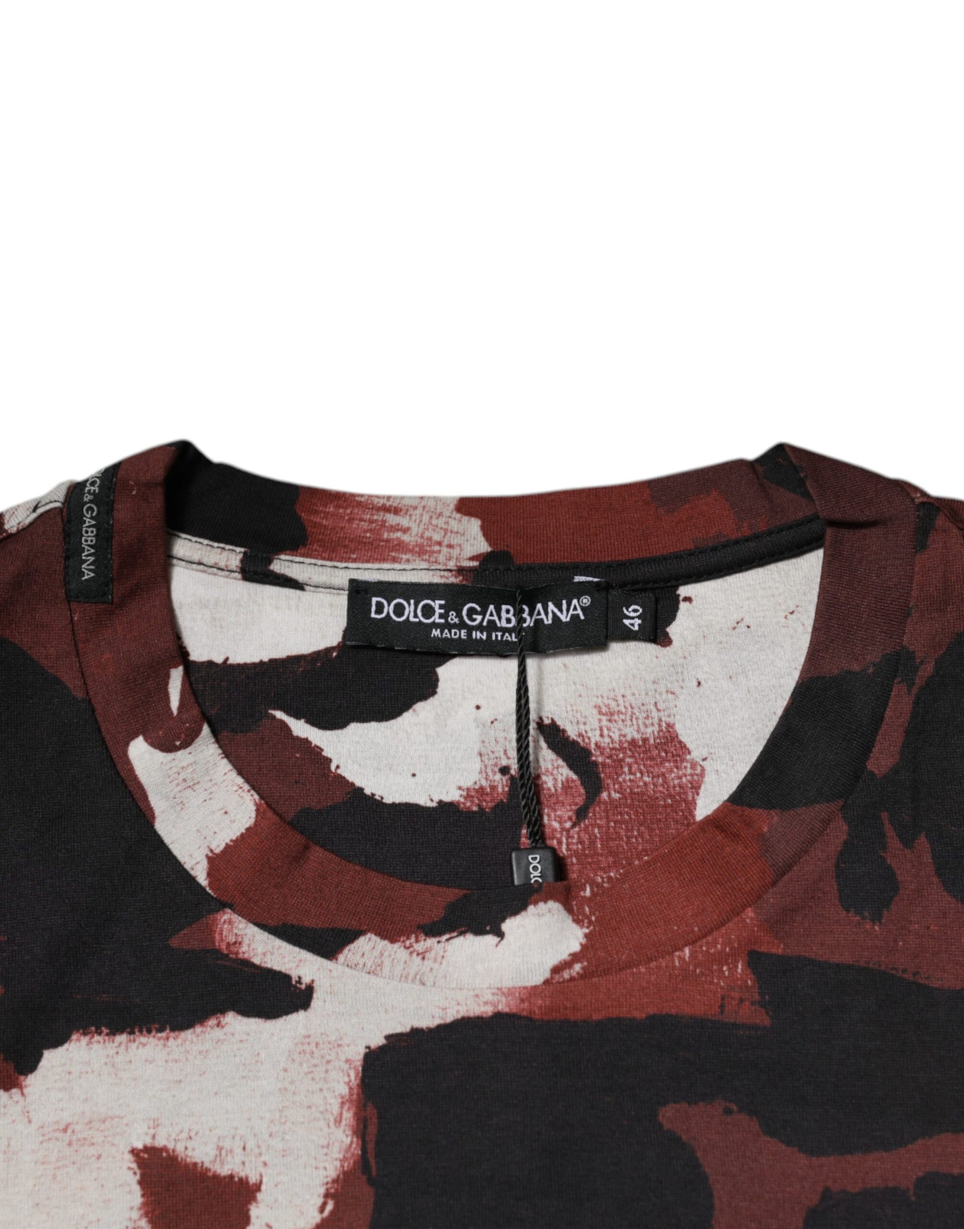 Dolce & Gabbana Multicolor Camouflage Crew Neck T-shirt Dolce & Gabbana