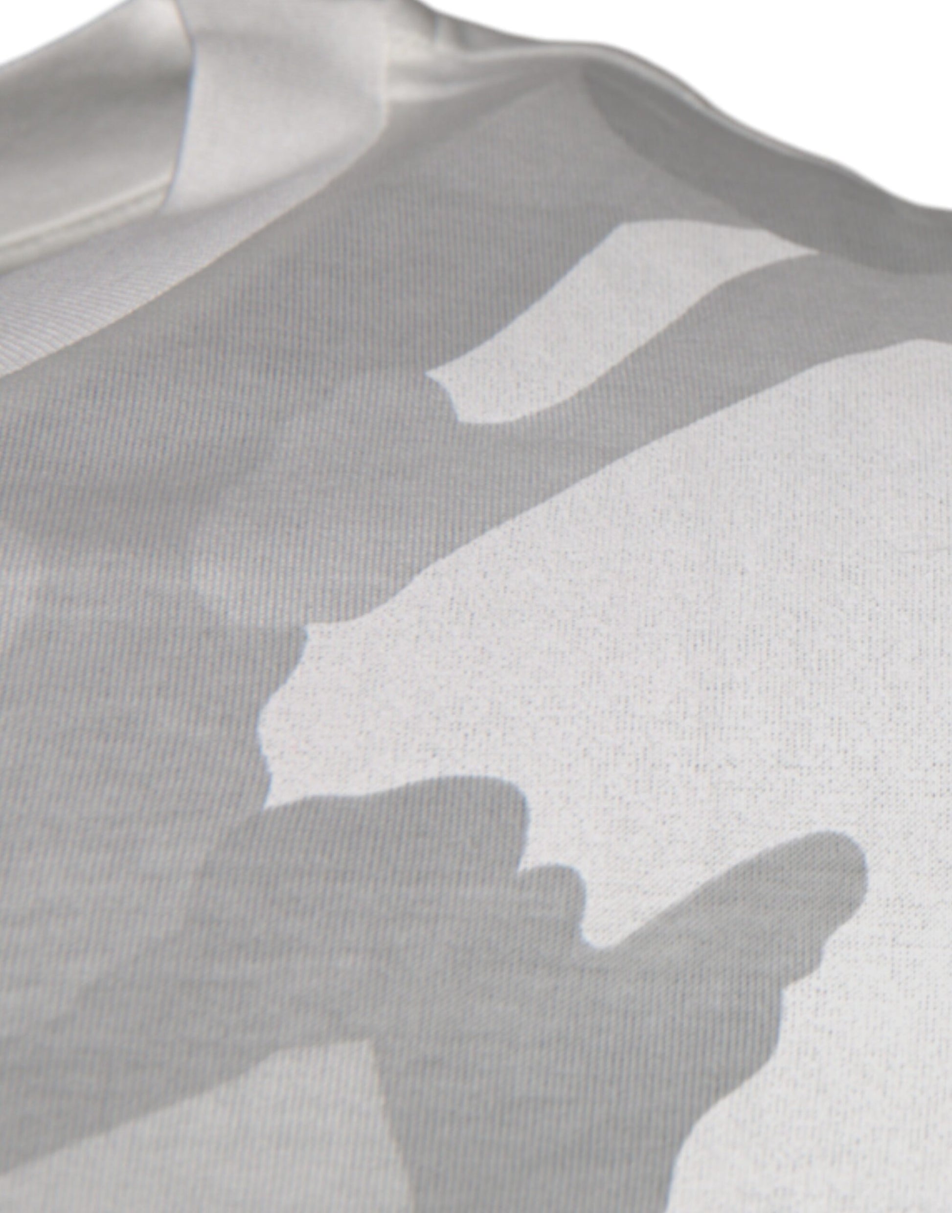 Dolce & Gabbana White Gray Camouflage Cotton Crew Neck T-shirt Dolce & Gabbana