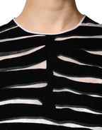 Dolce & Gabbana Black White Zebra A-line Sheath Mini Dress - Eljoys Fashion 