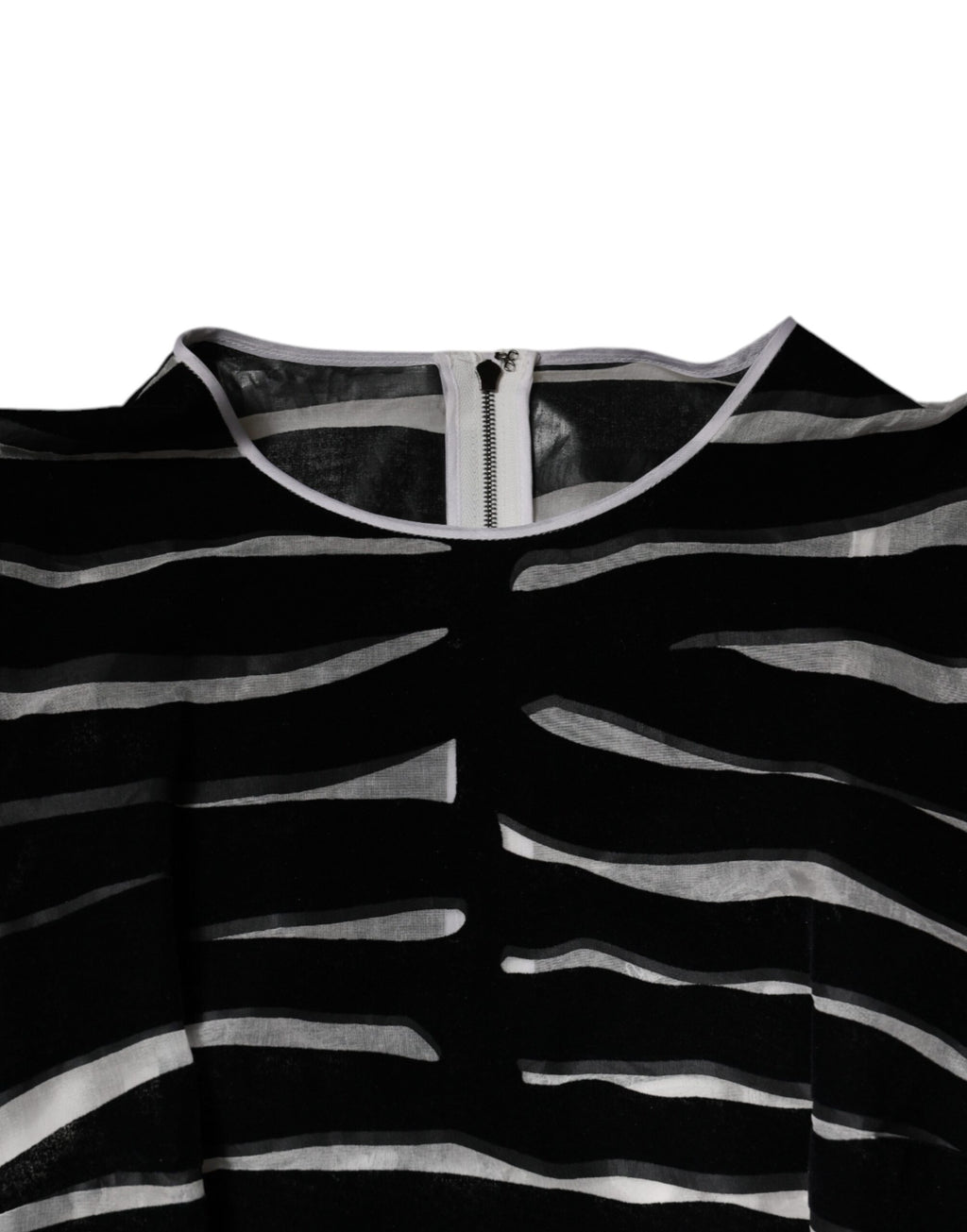 Dolce & Gabbana Black White Zebra A-line Sheath Mini Dress - Eljoys Fashion 