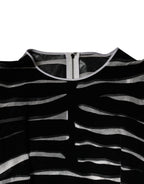 Dolce & Gabbana Black White Zebra A-line Sheath Mini Dress - Eljoys Fashion 
