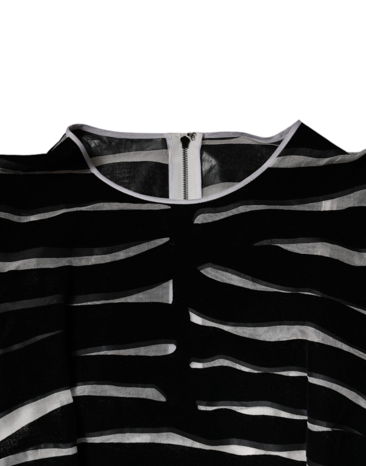 Dolce & Gabbana Black White Zebra A-line Sheath Mini Dress - Eljoys Fashion 