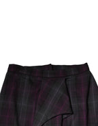 BENCIVENGA Multicolor Checkered Ruffle High Waist Mini Skirt - Eljoys Fashion 