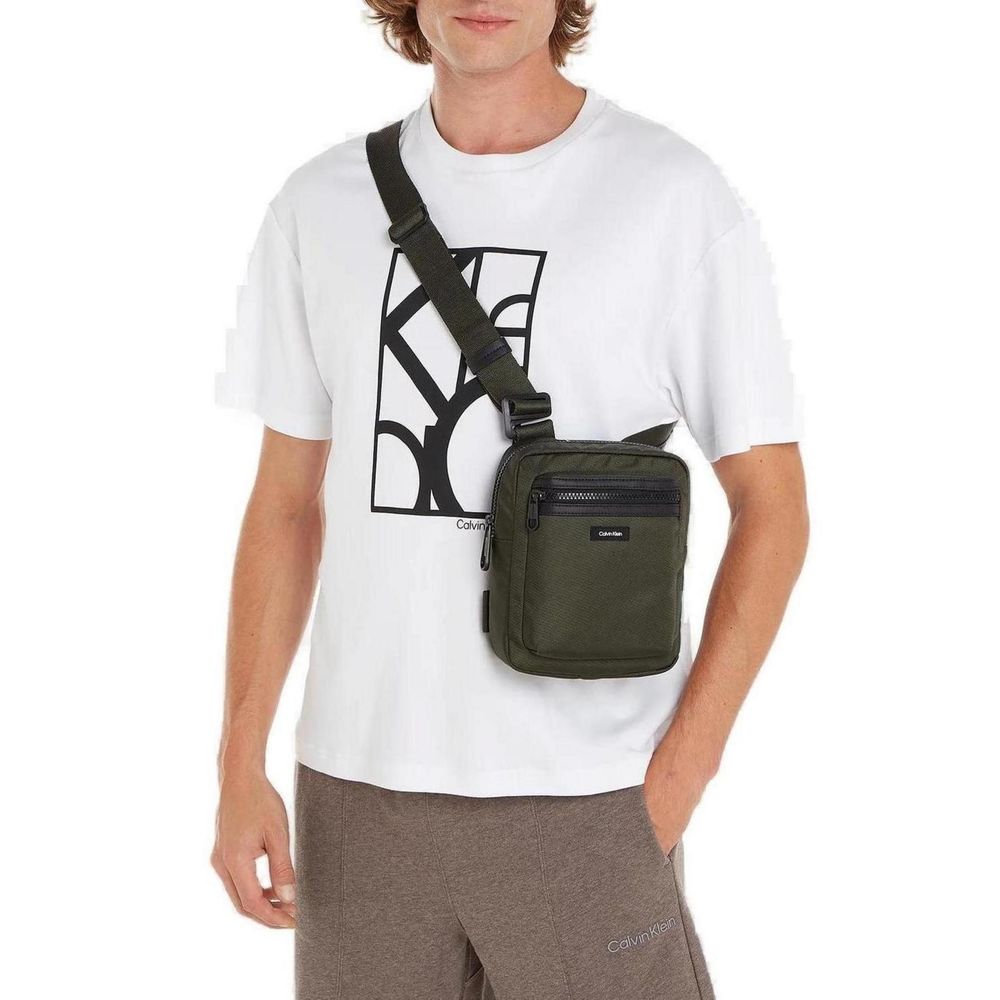 Calvin Klein Green Recycled Polyester Messenger Bag Calvin Klein