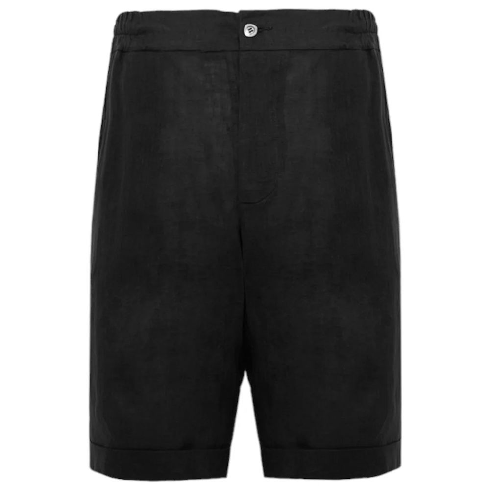 Alpha Studio Black Linen Short Alpha Studio