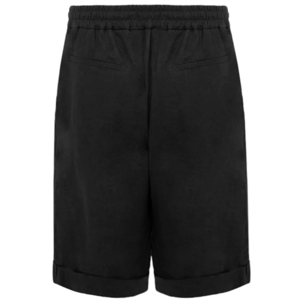 Alpha Studio Black Linen Short Alpha Studio