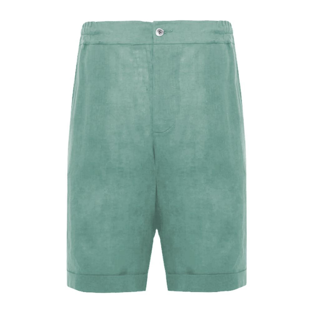 Alpha Studio Green Linen Short Alpha Studio