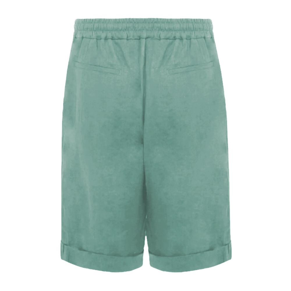 Alpha Studio Green Linen Short Alpha Studio