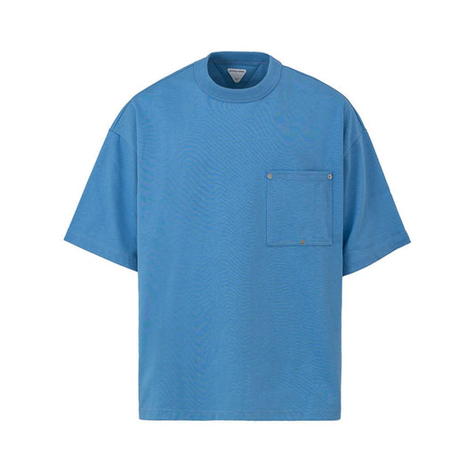 Bottega Veneta Blue Cotton T-Shirt Bottega Veneta