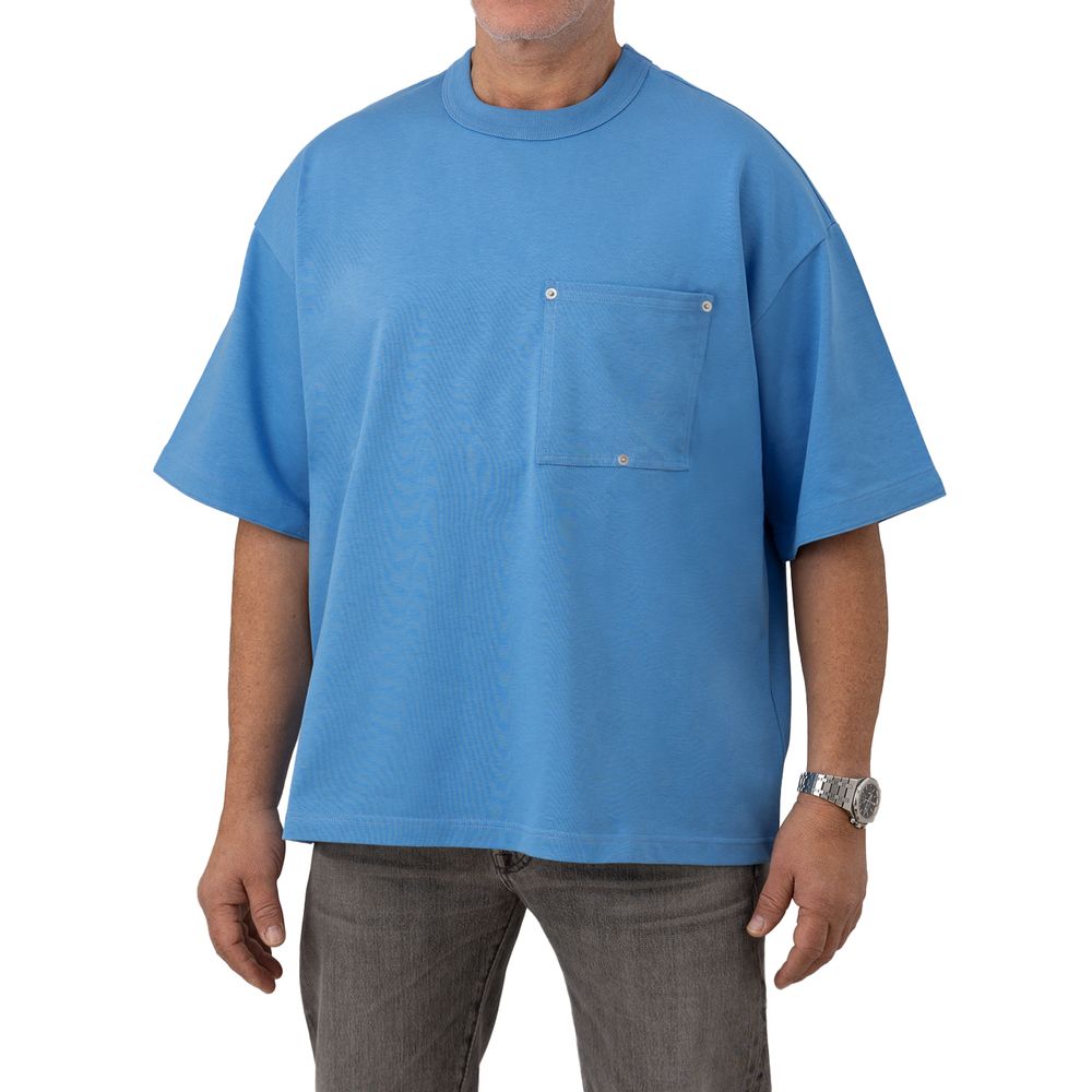 Bottega Veneta Blue Cotton T-Shirt Bottega Veneta