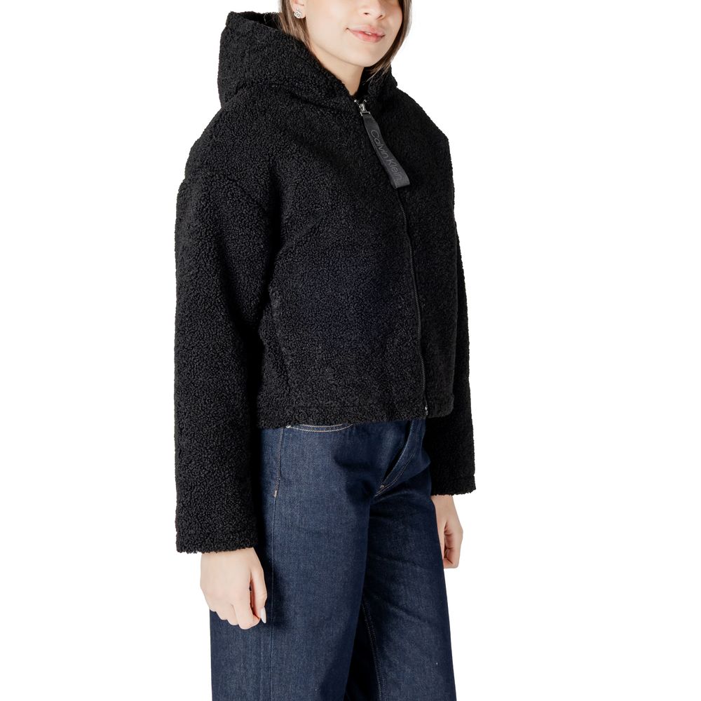 Calvin Klein Jeans Black Polyester Coat Calvin Klein Jeans