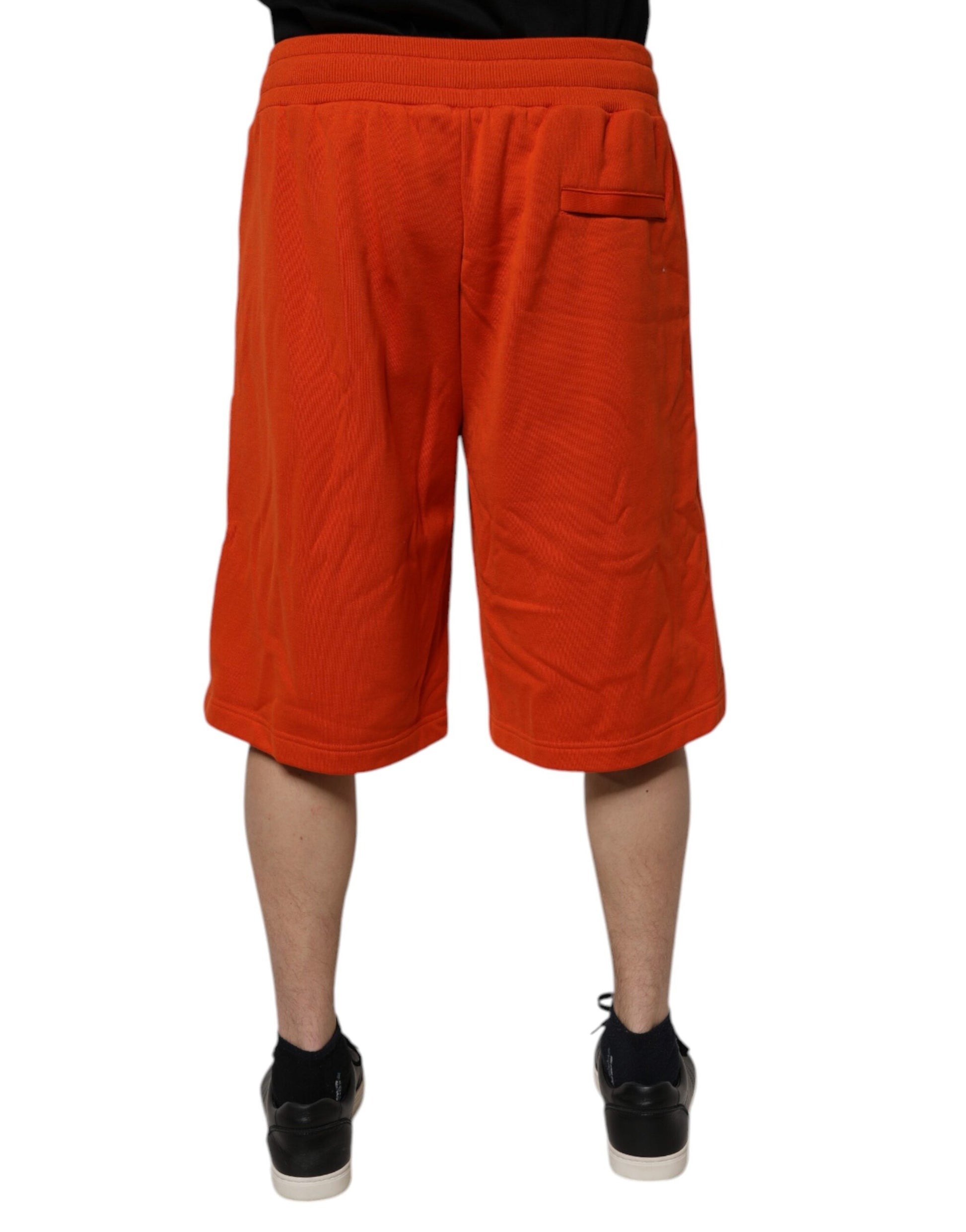 Dolce & Gabbana Red Cotton Blend Mid Waist Men Bermuda Shorts Dolce & Gabbana