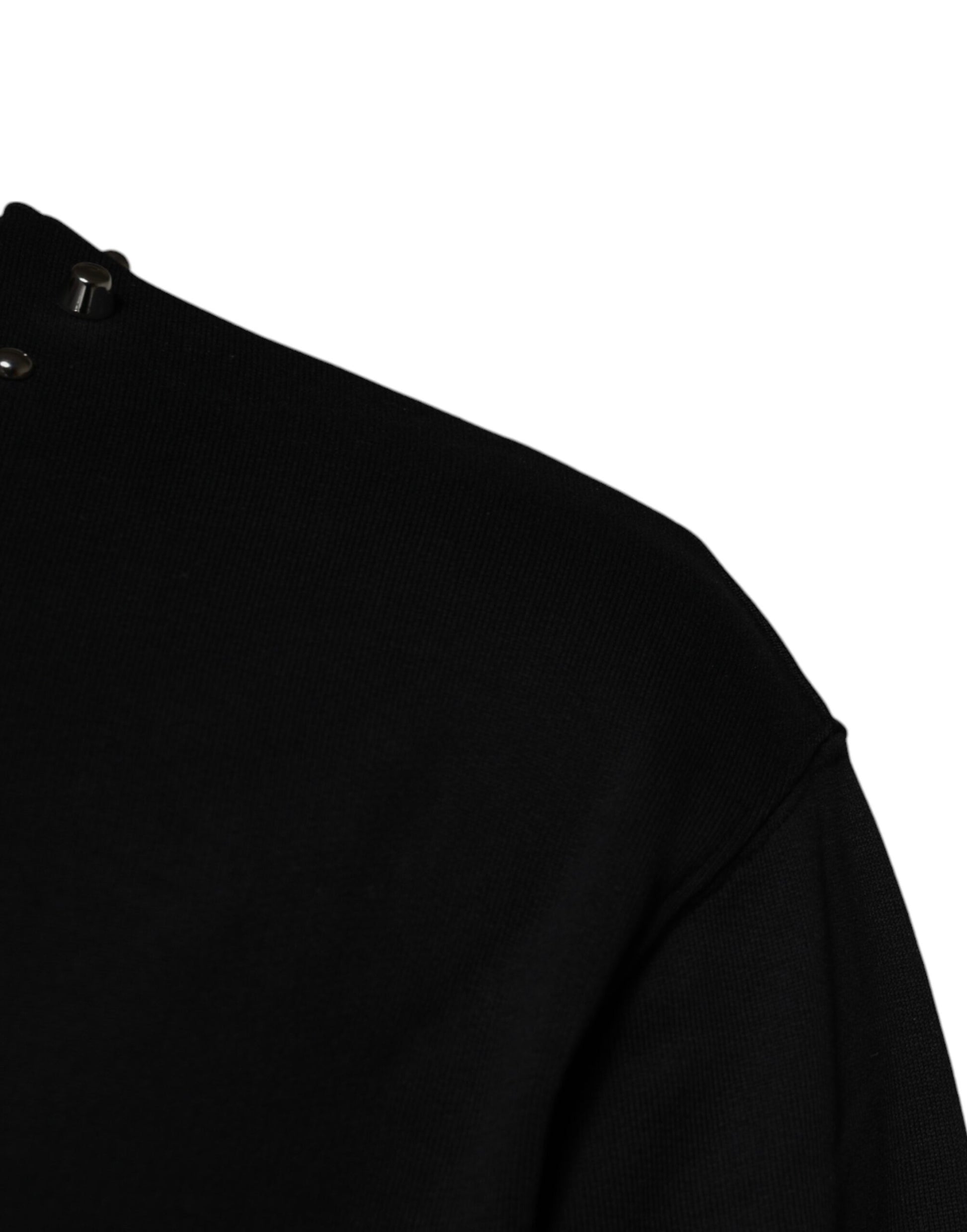 Dolce & Gabbana Black Logo Stud Pullover Sweatshirt Sweater Dolce & Gabbana