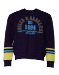 Dolce & Gabbana Blue 1984 Milano CrewNeck Sweatshirt Sweater - Eljoys Fashion 